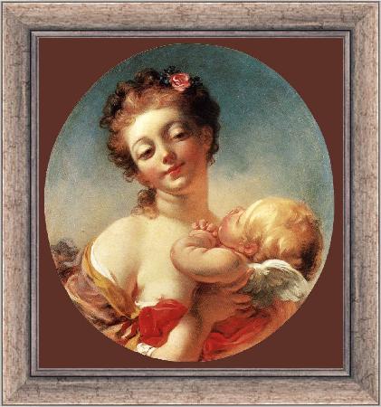 framed  Jean Honore Fragonard Venus and Cupid, Ta3071-1